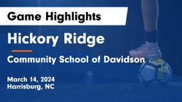 Hickory Ridge  vs Community School of Davidson Game Highlights - March 14, 2024