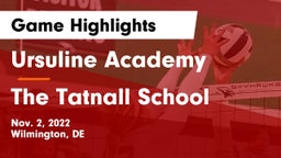 Ursuline Academy  vs The Tatnall School Game Highlights - Nov. 2, 2022