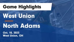 West Union  vs North Adams  Game Highlights - Oct. 10, 2023