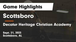 Scottsboro  vs Decatur Heritage Christian Academy  Game Highlights - Sept. 21, 2023
