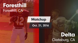 Matchup: Foresthill High vs. Delta  2016