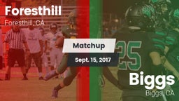 Matchup: Foresthill High vs. Biggs  2017