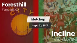 Matchup: Foresthill High vs. Incline  2017