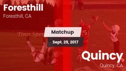 Matchup: Foresthill High vs. Quincy  2017