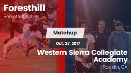 Matchup: Foresthill High vs. Western Sierra Collegiate Academy 2017