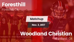 Matchup: Foresthill High vs. Woodland Christian  2017