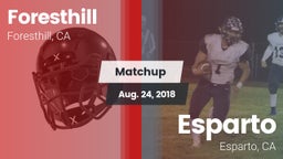 Matchup: Foresthill High vs. Esparto  2018