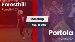 Matchup: Foresthill High vs. Portola  2018