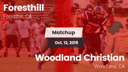 Matchup: Foresthill High vs. Woodland Christian  2018