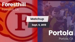 Matchup: Foresthill High vs. Portola  2019