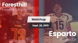 Matchup: Foresthill High vs. Esparto  2019