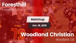 Matchup: Foresthill High vs. Woodland Christian  2019