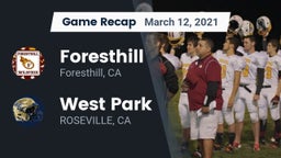 Recap: Foresthill  vs. West Park  2021