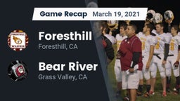 Recap: Foresthill  vs. Bear River  2021