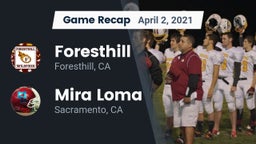 Recap: Foresthill  vs. Mira Loma  2021