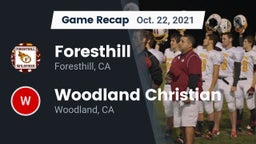 Recap: Foresthill  vs. Woodland Christian  2021