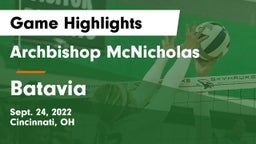 Archbishop McNicholas  vs Batavia  Game Highlights - Sept. 24, 2022