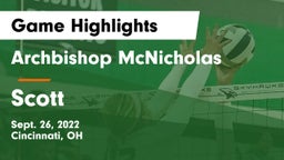 Archbishop McNicholas  vs Scott  Game Highlights - Sept. 26, 2022