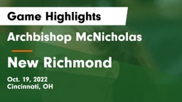 Archbishop McNicholas  vs New Richmond  Game Highlights - Oct. 19, 2022