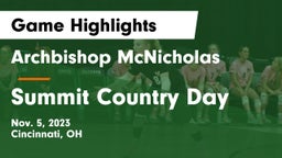 Archbishop McNicholas  vs Summit Country Day Game Highlights - Nov. 5, 2023