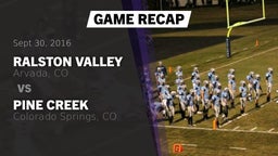 Recap: Ralston Valley  vs. Pine Creek  2016