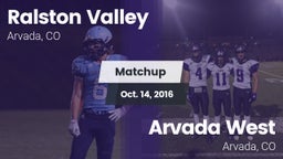 Matchup: Ralston Valley High vs. Arvada West  2016