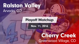Matchup: Ralston Valley High vs. Cherry Creek  2016