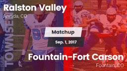 Matchup: Ralston Valley High vs. Fountain-Fort Carson  2017