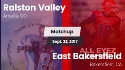 Matchup: Ralston Valley High vs. East Bakersfield  2017