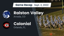 Recap: Ralston Valley  vs. Colonial  2022