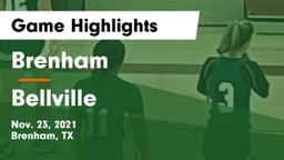 Brenham  vs Bellville  Game Highlights - Nov. 23, 2021