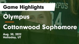 Olympus  vs Cottonwood Sophomore Game Highlights - Aug. 30, 2022
