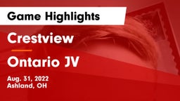 Crestview  vs Ontario JV Game Highlights - Aug. 31, 2022