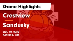 Crestview  vs Sandusky  Game Highlights - Oct. 10, 2022