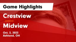 Crestview  vs Midview  Game Highlights - Oct. 2, 2023