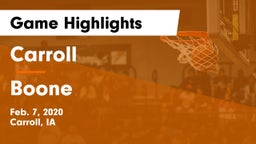 Carroll  vs Boone  Game Highlights - Feb. 7, 2020