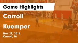 Carroll  vs Kuemper  Game Highlights - Nov 29, 2016