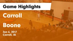 Carroll  vs Boone  Game Highlights - Jan 6, 2017