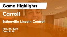 Carroll  vs Estherville Lincoln Central  Game Highlights - Feb. 24, 2020