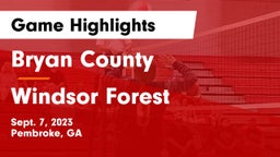 Bryan County  vs Windsor Forest  Game Highlights - Sept. 7, 2023