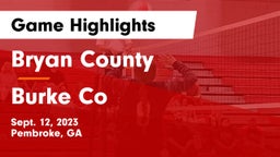 Bryan County  vs Burke Co Game Highlights - Sept. 12, 2023