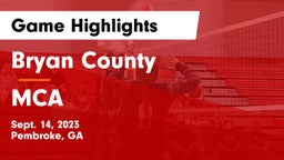 Bryan County  vs MCA Game Highlights - Sept. 14, 2023
