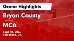 Bryan County  vs MCA Game Highlights - Sept. 21, 2023