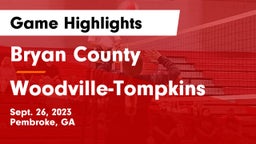 Bryan County  vs Woodville-Tompkins  Game Highlights - Sept. 26, 2023