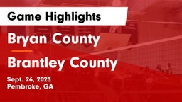 Bryan County  vs Brantley County Game Highlights - Sept. 26, 2023