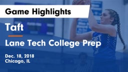 Taft  vs Lane Tech College Prep Game Highlights - Dec. 18, 2018