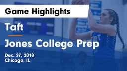 Taft  vs Jones College Prep Game Highlights - Dec. 27, 2018