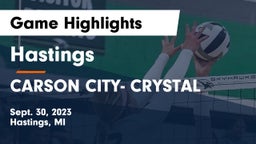 Hastings  vs CARSON CITY- CRYSTAL  Game Highlights - Sept. 30, 2023