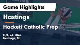 Hastings  vs Hackett Catholic Prep Game Highlights - Oct. 24, 2023