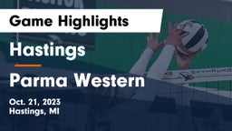 Hastings  vs Parma Western  Game Highlights - Oct. 21, 2023